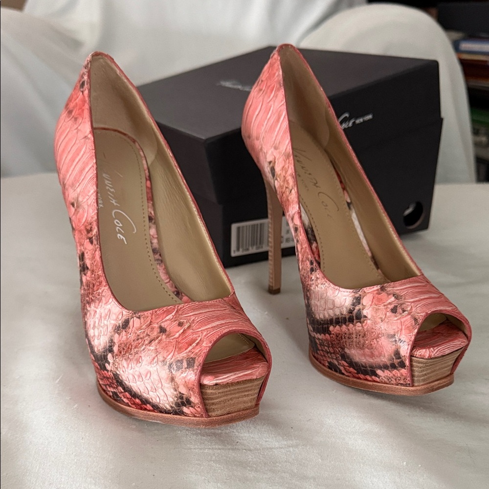 Kenneth Cole New York Coral Peep-Toe Heels